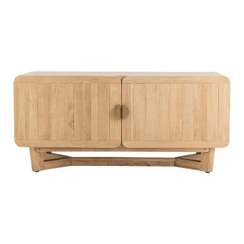 Comoda in culoare naturala din lemn de arbore de cauciuc 120x55x45 cm Serrone - Bloomingville imagine