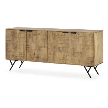 Comoda in culoare naturala din lemn de mango 175x78x40 cm Priya - MOME imagine