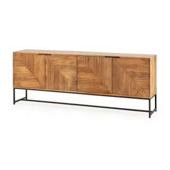 Comoda in culoare naturala din lemn de mango 210x80x40 cm Nereida - MOME imagine