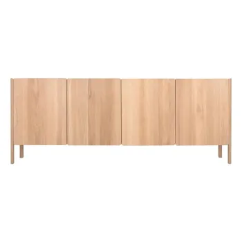 Comoda in culoare naturala din lemn de stejar 220x85x42 cm Dvor - Gazzda imagine