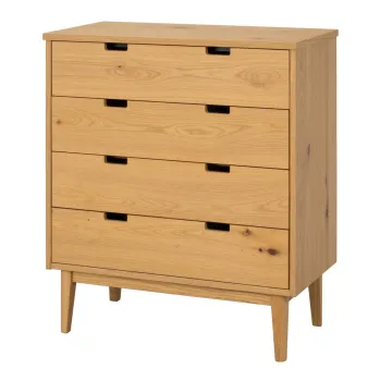 Comoda in culoare naturala din lemn de stejar 75x85x38 cm Garrison - Rowico imagine