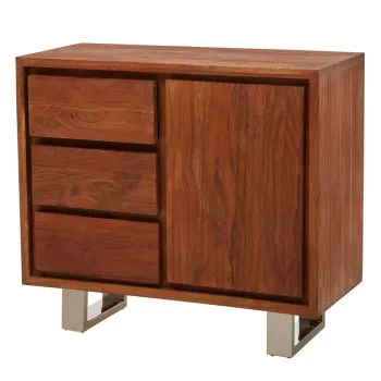 Comoda in culoare naturala inchisa din lemn de acacia 92x82x40 cm Simla - Premier Housewares imagine
