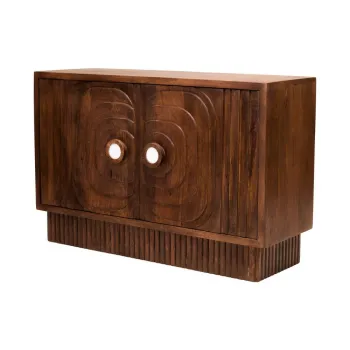 Comoda in culoare naturala inchisa din lemn de mango 40x75x116 cm Sangar - Premier Housewares imagine