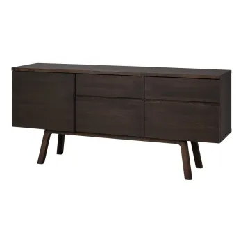 Comoda in culoare naturala inchisa din lemn de stejar 170x77x42 cm Cleardale - Rowico imagine