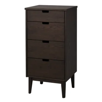 Comoda in culoare naturala inchisa din lemn de stejar 45x92x38 cm Garrison - Rowico imagine