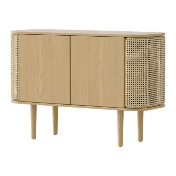 Comoda in culoare naturala joasa cu aspect de lemn de stejar 109x75 cm Treasures - UMAGE imagine