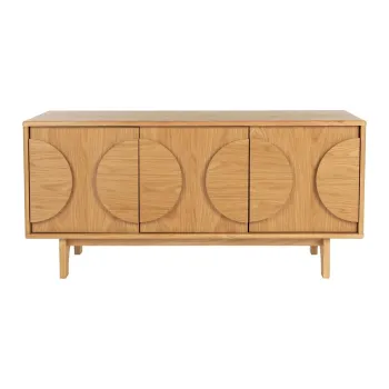 Comoda in culoare naturala joasa cu aspect de lemn de stejar 120x58 cm Groove - Zuiver imagine