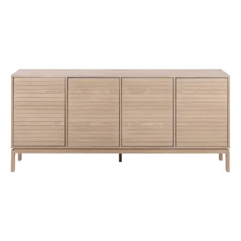 Comoda in culoare naturala joasa cu aspect de lemn de stejar 180x80 cm Linley - Actona imagine