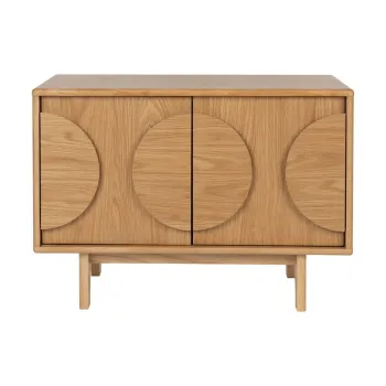 Comoda in culoare naturala joasa cu aspect de lemn de stejar 82x58 cm Groove - Zuiver imagine