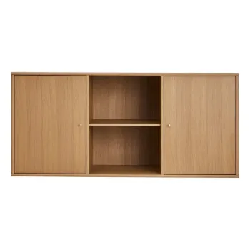 Comoda in culoare naturala joasa cu aspect de lemn de stejar suspendata 133x61 cm Mistral - Hammel Furniture imagine