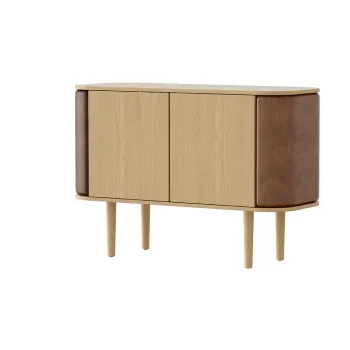 Comoda in culoare naturala/maro deschis joasa cu aspect de lemn de stejar 109x75 cm Treasures - UMAGE imagine