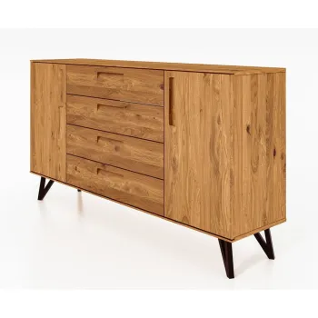 Comoda inalta din stejar 182x100 cm Golo - The Beds imagine