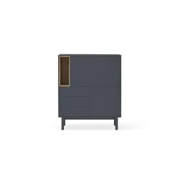 Comoda inalta gri inchis 100x120 cm Corvo - Teulat imagine