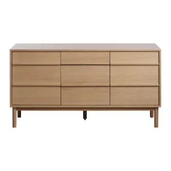 Comoda joasa cu aspect de lemn de stejar 75x140 cm Ponza - Unique Furniture imagine