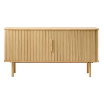 Comoda joasa cu aspect de lemn de stejar cu usa glisanta 76x160 cm Cavo - Unique Furniture imagine
