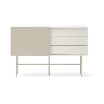 Comoda joasa cu usa glisanta bej-crem 140x91 cm Nube - Teulat imagine