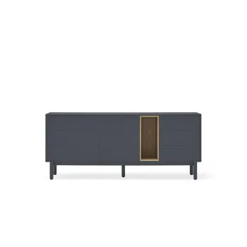 Comoda joasa de culoare gri inchis 180x76 cm Corvo - Teulat imagine