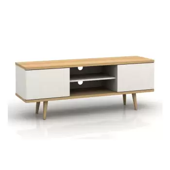 Comoda joasa din lemn Storaa Caitlin, alb imagine