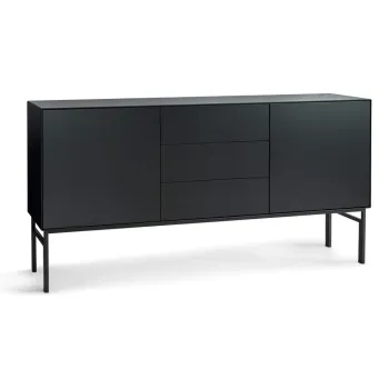 Comoda joasa neagra cu sertare 180x89 cm Edge by Hammel - Hammel Furniture imagine