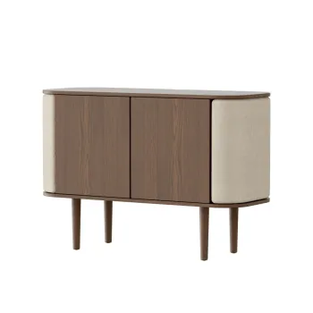 Comoda maro/bej joasa cu aspect de lemn de stejar 109x75 cm Treasures - UMAGE imagine