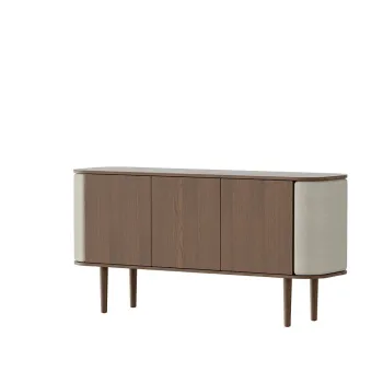 Comoda maro/bej joasa cu aspect de lemn de stejar 150x75 cm Treasures - UMAGE imagine