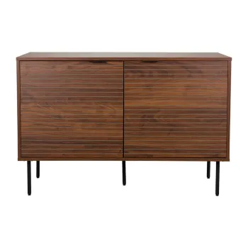 Comoda maro cu aspect de lemn de nuc 110x74x40 cm Stripes - White Label imagine