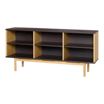 Comoda maro cu aspect de lemn de stejar 140x65x35 cm Dual - Hubsch imagine