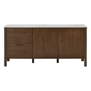 Comoda maro cu aspect de lemn de stejar 160x75x40 cm Southampton - Actona imagine