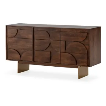 Comoda maro din lemn de mango 145x76x40 cm Trisha - MOME imagine