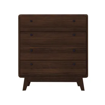 Comoda maro inchis inalta cu aspect de lemn de nuc 80x88 cm Caitlin - Storaa imagine