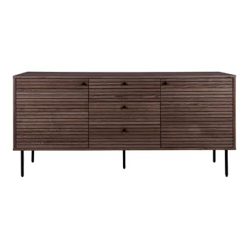 Comoda maro inchis joasa cu aspect de lemn de stejar 150x74 cm Kyoto - House Nordic imagine