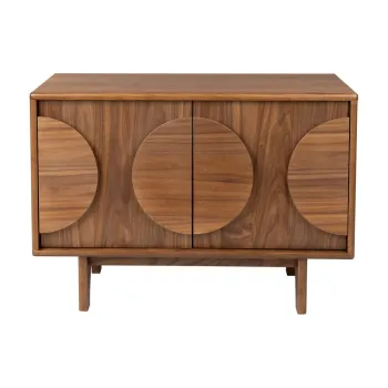 Comoda maro joasa cu aspect de lemn de nuc 82x58 cm Groove - Zuiver imagine