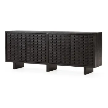 Comoda neagra din lemn de mango 200x80x40 cm Inaya - MOME imagine