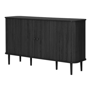 Comoda neagra din lemn de pin 140x79x40 cm Nikko - House Nordic imagine