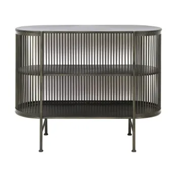 Comoda neagra din metal 100x80 cm Yinthe - Light & Living imagine