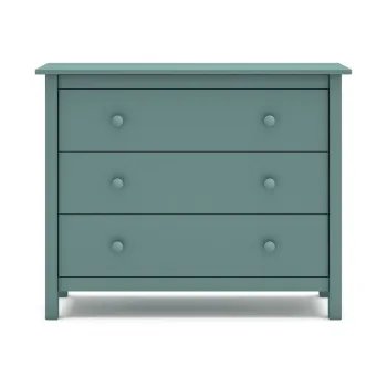 Comoda pentru copii in culoarea petrolului joasa din lemn de pin 100x80 cm Max - Marckeric imagine