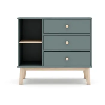 Comoda pentru copii verde joasa 90x81 cm Esteban - Marckeric imagine