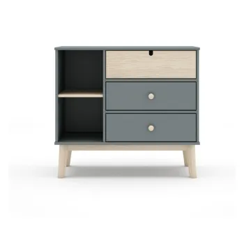 Comoda pentru copii verde joasa 90x81 cm Estefania - Marckeric imagine