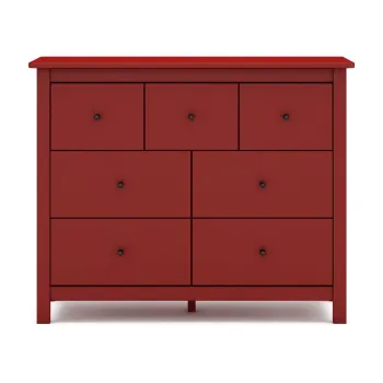Comoda rosie joasa din lemn de pin 110x80 cm Misti - Marckeric imagine