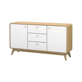 Comoda Storaa Cleo, alb-maro imagine