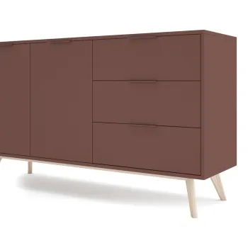 Comoda teracota cu aspect mat 140x81x40 cm Campus - Marckeric imagine