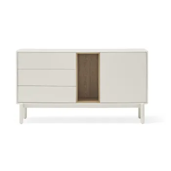 Comoda Teulat Corvo, 76 x 140 cm, crem-alb imagine