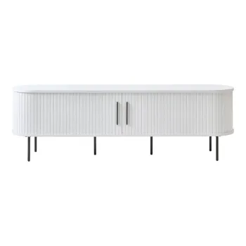 Comoda TV alba 180x56x45 cm Nola - Unique Furniture imagine