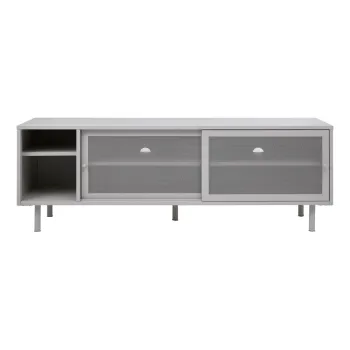 Comoda TV alba din metal 160x55 cm Veep - Unique Furniture imagine