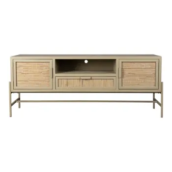 Comoda TV bej din lemn de brad 148x60x38 cm Yasu - Dutchbone imagine