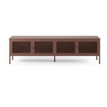 Comoda TV burgundy din metal 160x50x35 cm Fayna - Marckeric imagine