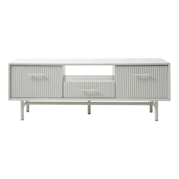 Comoda TV gri 140x50x45 cm Palma - Unique Furniture imagine