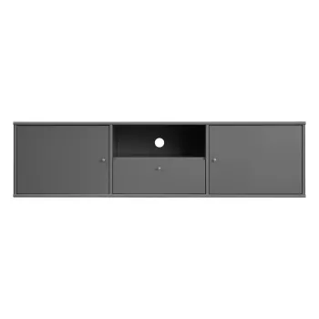 Comoda TV gri antracit 161x42 cm Mistral - Hammel Furniture imagine