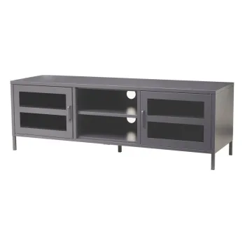 Comoda TV gri din otel 150x50x45 cm Acier - Premier Housewares imagine