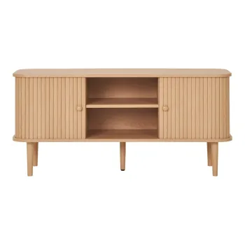 Comoda TV in culoare naturala cu aspect de lemn de pin 113x51,5x40 cm Nikko - House Nordic imagine
